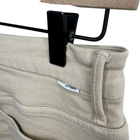 MOTHER High Waisted Looker Ankle Fray Wash: Khaki Size 27 - Picture 4 of 10